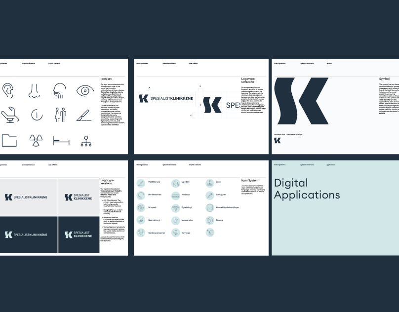 Paleta de colores y tipografía para clínica noruega – Fargepalett og typografi for helseklinikker i Norge