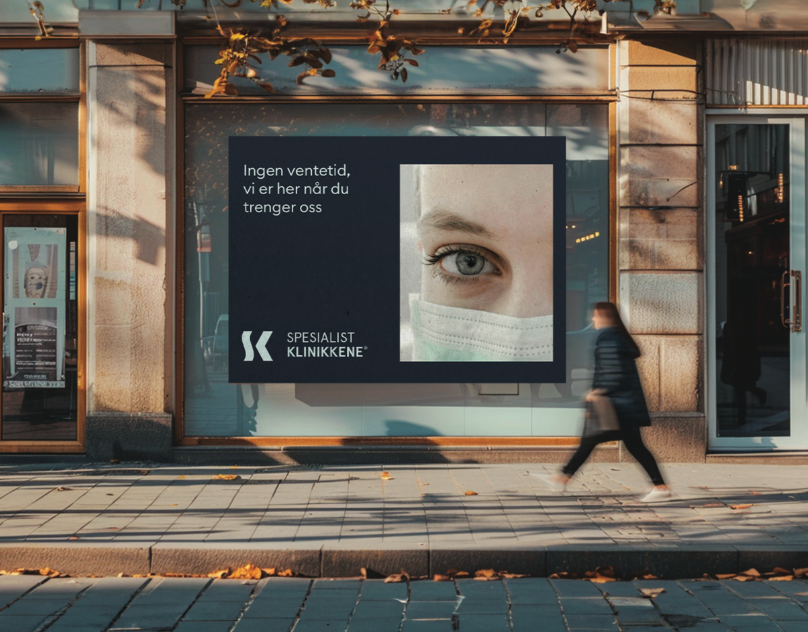 Logotipo para clínica Specialistklinikkene en Noruega – Visuell identitet og logodesign for helseklinikk i Oslo