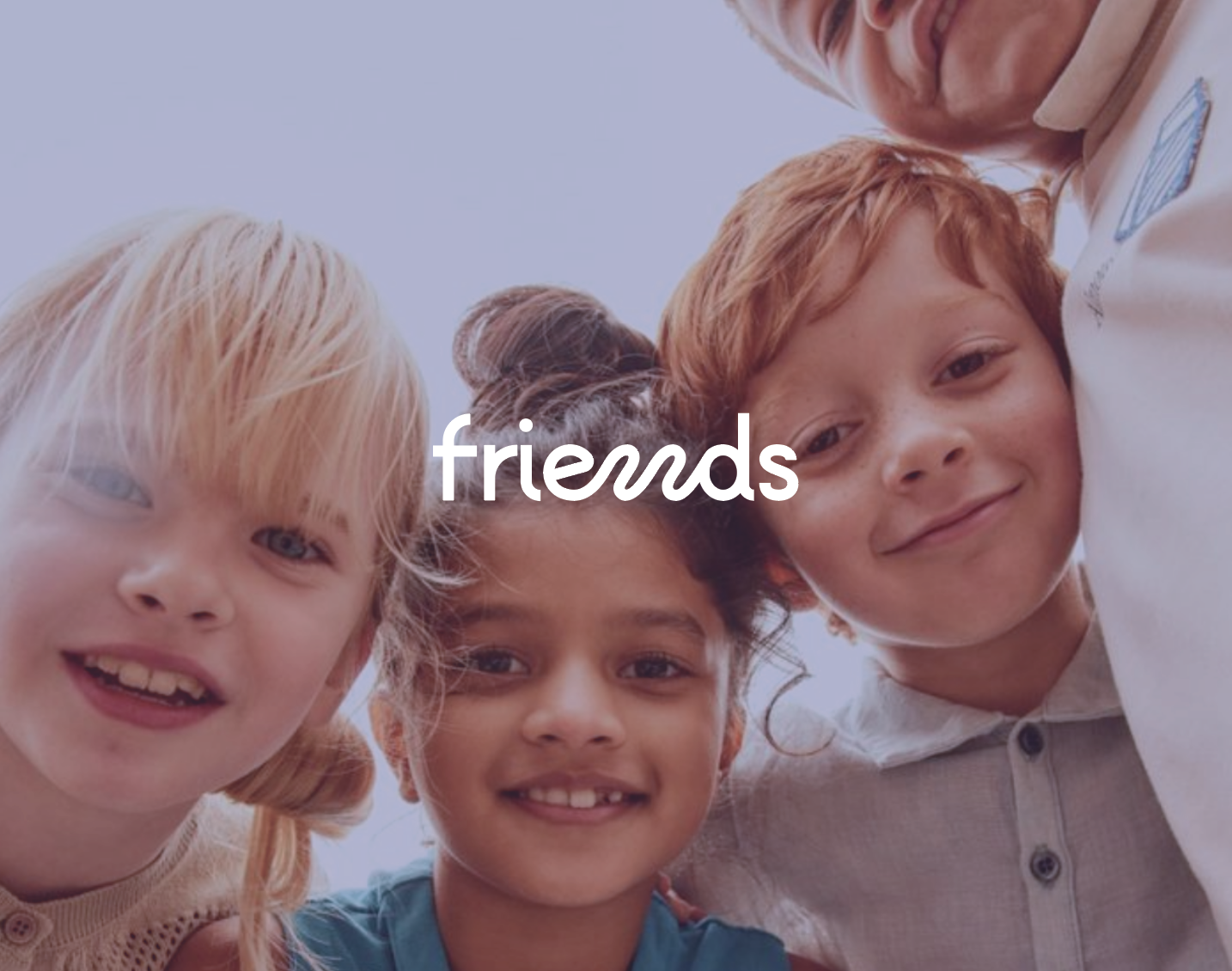 Logotipo para academia de inglés friends en barcelona
